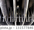 Industrial Grain Crusher Hammers Close-Up Showing Heavy-Duty Design and Functional Details 131577846