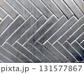 Black Zigzag Tile Pattern With Glossy Finish Ideal for Modern Interior Design Projects 131577867