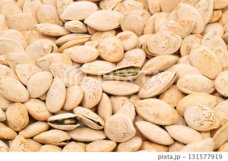 A pile of pumpkin seeds 131577919