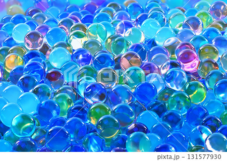 A blue and green sea of marbles 131577930