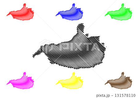 Nangarhar Province (Islamic Republic of Afghanistan, Provinces of Afghanistan) map vector illustration, scribble sketch Nangrahar or Ningrahar map 131578110