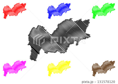 Urozgan Province (Islamic Republic of Afghanistan, Provinces of Afghanistan) map vector illustration, scribble sketch Uruzgan or Oruzgan map 131578120