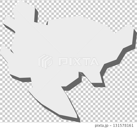 Simple map of Saga prefecture (white) 131578161