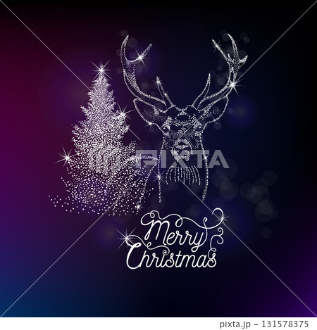 Luxury Christmas and Happy New Year holiday cover template. Design for postcard, greeting, wallpaper, poster. Not AI. Vector illustration Luxury Christmas and Happy New Year holiday cover template. Design for postcard, greeting, wallpaper, poster. Not AI. Vector illustration 131578375