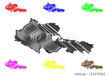 Holguin Province (Republic of Cuba, Provinces of Cuba) map vector illustration, scribble sketch Holguin map 131578391