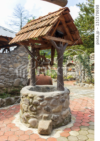 Shot of the old, ancient well Shot of the old, ancient well 131578698