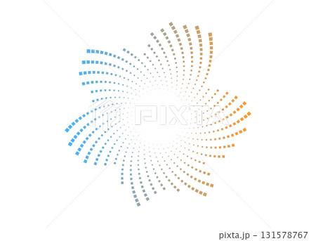 Abstract circular sound wave frame in neon gradient colors. Vibrant dotted audio spectrum. Vector template for digital music or modern poster design. Abstract circular sound wave frame in neon gradient colors. Vibrant dotted audio spectrum. Vector template for digital music or modern poster design. 131578767