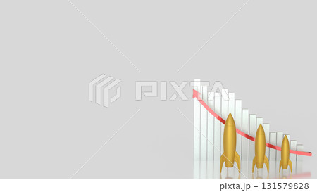The Rocket for Business concept 3d Rendering. 131579828