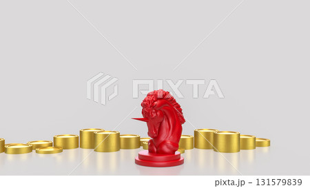 The Unicorn Chess for Business concept 3d Rendering. The Unicorn Chess for Business concept 3d Rendering. 131579839
