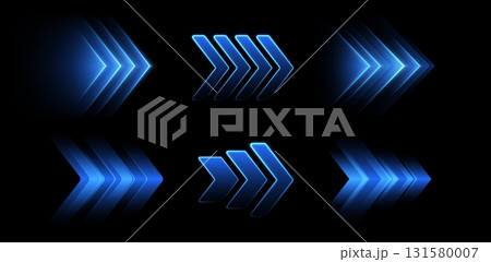 Glowing blue arrows, dynamic glowing pointers, fast motion concept. Glowing blue arrows, dynamic glowing pointers, fast motion concept. 131580007