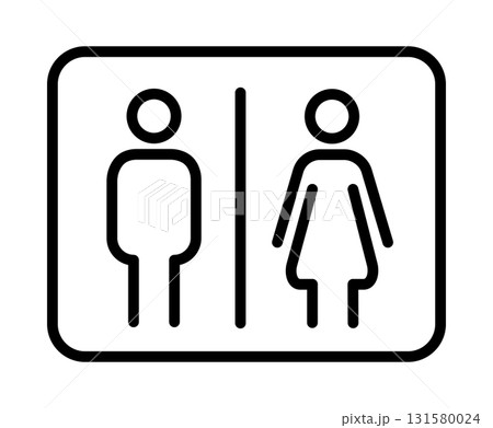 Set of square toilet outline icon showing symbols for male, female, and disabled toilets. Includes WC and no smoking sign. Simple outline vector illustration for restroom signage and UI design. Set of square toilet outline icon showing symbols for male, female, and disabled toilets. Includes WC and no smoking sign. Simple outline vector illustration for restroom signage and UI design. 131580024
