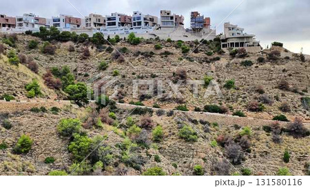 This video features a scenic landscape of homes and modern buildings This video features a scenic landscape of homes and modern buildings 131580116