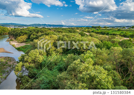 木津川風景 新木津川大橋からの景観 京都府八幡市 木津川風景 新木津川大橋からの景観 京都府八幡市 131580384