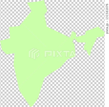 Simple map of India (green) 131581076