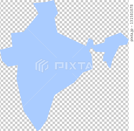 Simple map of India (blue) Simple map of India (blue) 131581078
