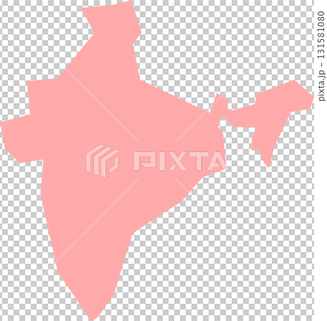 Simple map of India (red) Simple map of India (red) 131581080