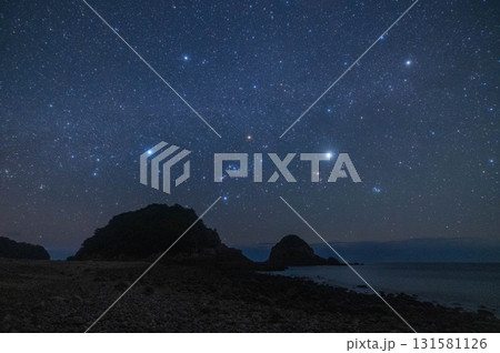 妙見浦の冬の星空 妙見浦の冬の星空 131581126