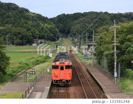 山陰本線竹野駅の風景とキハ47 山陰本線竹野駅の風景とキハ47 131581248