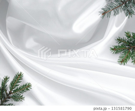 クリスマス用白い生地の背景 クリスマス用白い生地の背景 131581790