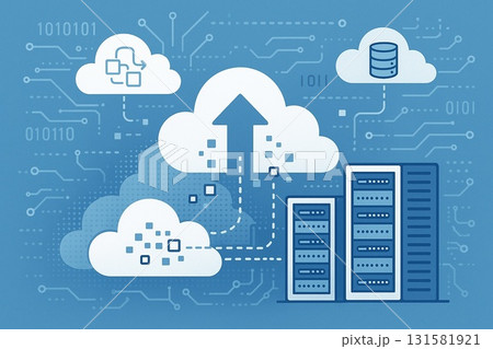 クラウドコンピューティングとデータセンターの概念 クラウドコンピューティングとデータセンターの概念 131581921