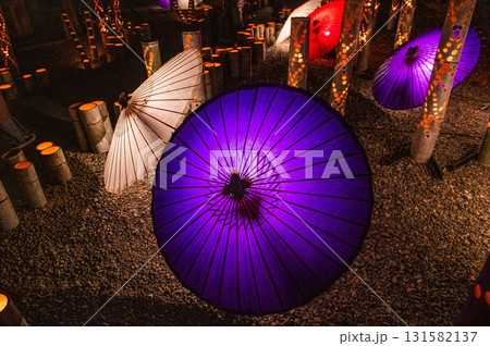 山鹿灯籠浪漫・百華百彩の和傘と竹灯籠 131582137