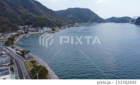 上空から望む三角西港 131582693