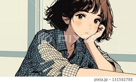 考え事をしている若い女性 131582788