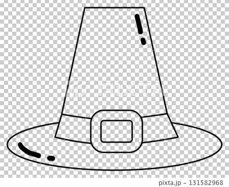pilgrim hat outline cartoon, pilgrim hat doodle art pilgrim hat outline cartoon, pilgrim hat doodle art 131582968