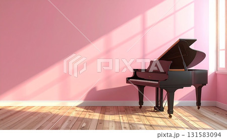 エレガントな音楽室、広いネガティブスペース付き エレガントな音楽室、広いネガティブスペース付き 131583094