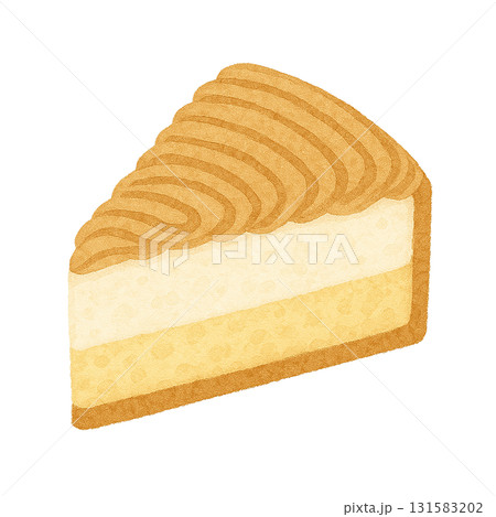 モンブランケーキの水彩イラスト素材（切り抜き） 131583202