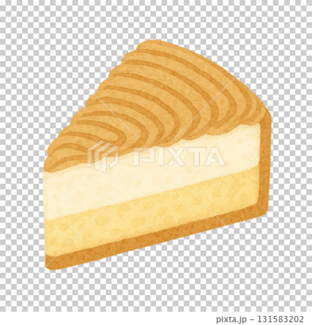 Mont Blanc cake watercolor illustration (cutout) 131583202