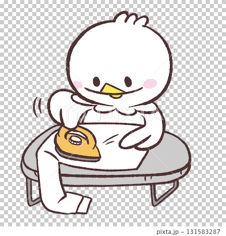 一隻白鳥熨衣服的插圖 一隻白鳥熨衣服的插圖 131583287