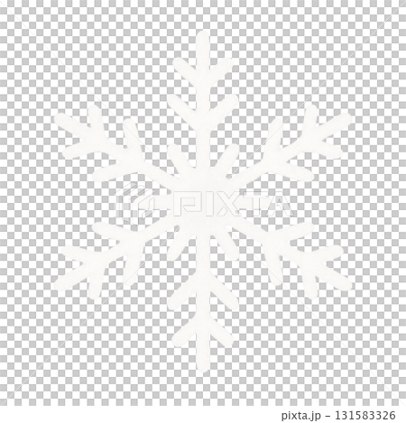 溫柔的白色雪花的水彩插圖（剪切） 131583326