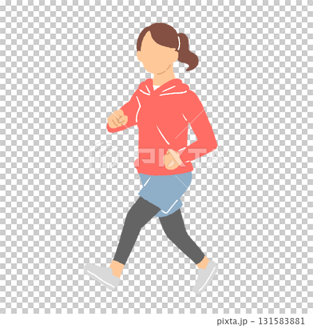 A woman who is jogging 131583881