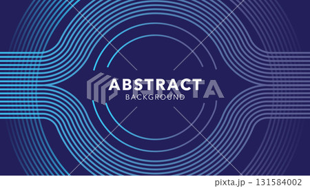 Abstract Modern Blue and Purple Liquid Gradient Lines Circuit Circles Pattern Banner Background Business.Vector Illustration 131584002