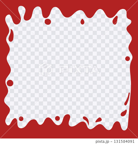 Blood Frame Background Drip Border.Spooky Red Splash Halloween Graphic Vector Illustration. 131584091