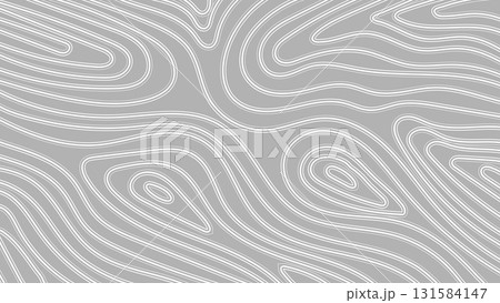 Gray Topographic Texture Hand Drawn Line Art Banner Background for Abstract Minimalist Design. Vector illustration 131584147