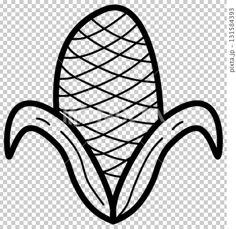 sweetcorn outline cartoon, sweetcorn doodle art sweetcorn outline cartoon, sweetcorn doodle art 131584393