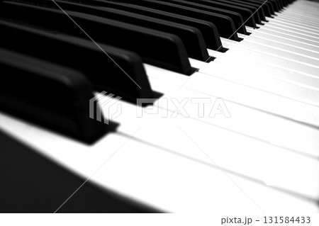 Calmness.White and black musical keys of piano or synthesizer 131584433