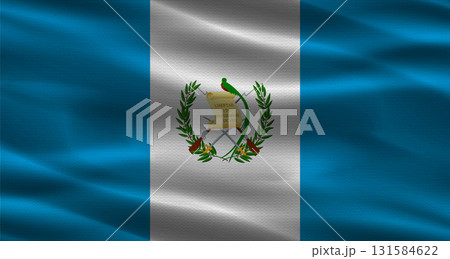 Guatemala flag with fabric texture. Realistic flag of Guatemala waving Guatemala flag with fabric texture. Realistic flag of Guatemala waving 131584622