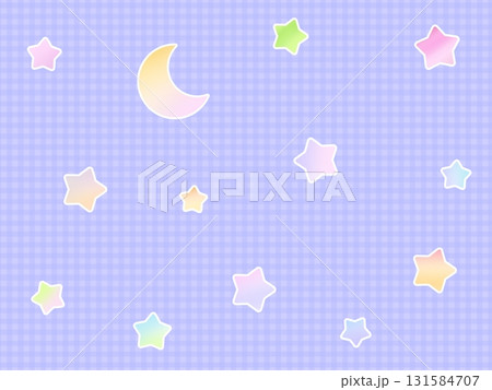 星と三日月のシームレスパターン A-4 星と三日月のシームレスパターン A-4 131584707
