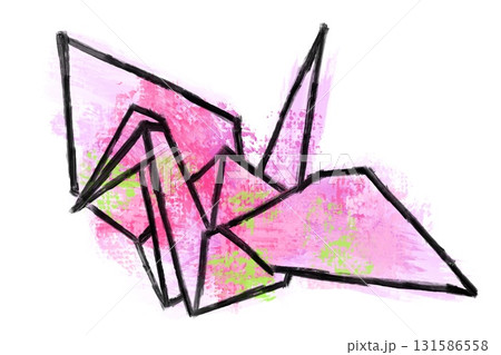 鶴 折り紙鶴 折り鶴 折鶴 桜 かわいい シンプル 綺麗 水彩 手描き 和風 桜風 鶴 折り紙鶴 折り鶴 折鶴 桜 かわいい シンプル 綺麗 水彩 手描き 和風 桜風 131586558