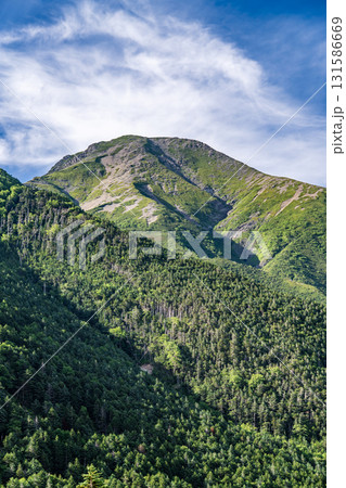 聖平から見上げる聖岳（前聖岳）　南アルプス聖岳登山 131586669