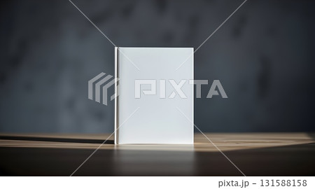 An empty white room with an open door leads to a blank 3D box template on a white background. An empty white room with an open door leads to a blank 3D box template on a white background. 131588158