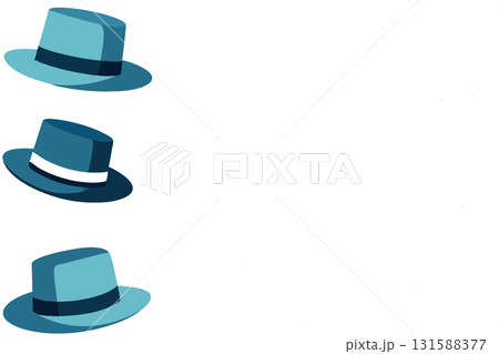 Three blue men's classic hats. Shop and choice 131588377