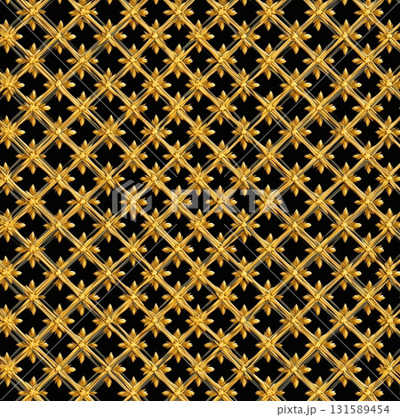 Luxury Seamless Thai Golden Ornament on Black Background Luxury Seamless Thai Golden Ornament on Black Background 131589454