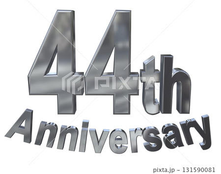 3DCG文字「44th Anniversary/44周年マークキラキラ」 131590081