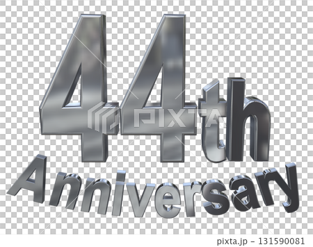 3DCG文字「44th Anniversary/44周年マークキラキラ」 131590081