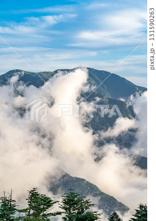 聖平から見るイザルガ岳と光岳　南アルプス聖岳登山 131590263