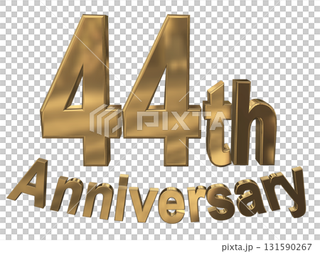 3DCG文字「44th Anniversary/44周年マークキラキラ」 131590267